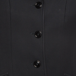 Pre Owned Gucci Black Stretch Silk Blend Single Breasted Blazer S