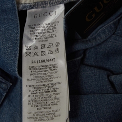 Gucci Blue Washed Denim Flared Jeans S Waist 24"