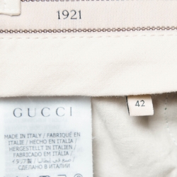 Pre Owned Gucci Green GG Jacquard Trousers M