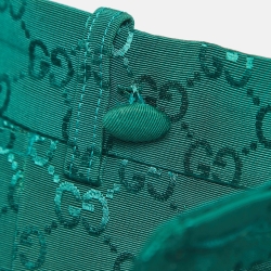 Pre Owned Gucci Green GG Jacquard Trousers M