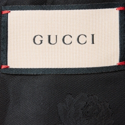 Pre Owned Gucci Green GG Jacquard Blazer M