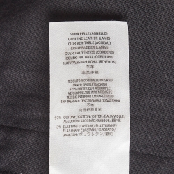 Pre Owned Gucci Black Leather Skinny Trousers S
