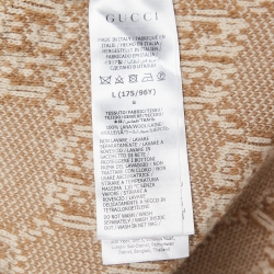 مملوكة مسبقًا Gucci Beige GG Wool Knit Mini Dress L