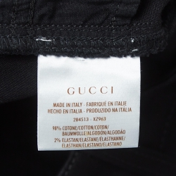 Gucci Black GG Studded Denim Jeans M Waist 31"