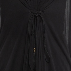Gucci Black Jersey V Neck Kaftan Midi Dress S