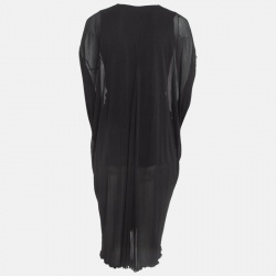 Gucci Black Jersey V Neck Kaftan Midi Dress S