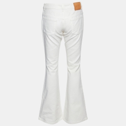 Pre Owned Gucci White Denim New Flare Jeans S/Waist 31"