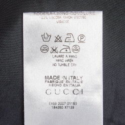 Pre Owned Gucci Black GG Web Pattern Synthetic Track Pants S