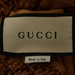 Pre Owned Gucci Brown GG Monogram Print Jersey Track Pants M
