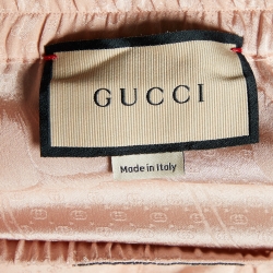 مملوكة مسبقًا Gucci Coral Pink Floral Silk Jacquard Shorts S