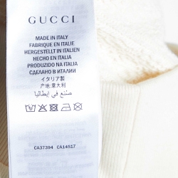 مملوكة مسبقًا Gucci Cream Gucci Lamb Patch Cotton Oversized Sweatshirt S