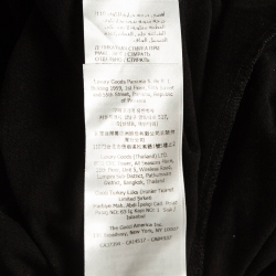 Pre Owned Gucci Black Logo Print Cotton T-Shirt XS