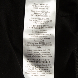 Pre Owned Gucci Black Logo Print Cotton T-Shirt XS