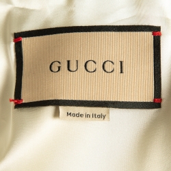 Gucci Beige GG Web Cotton Canvas Hooded Jacket S