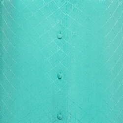 Pre Owned Gucci Turquoise Green GG Web Silk Shirt M
