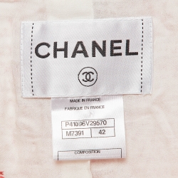 Chanel Red Multicolor Tweed Buttoned Front Jacket M
