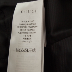 Pre Owned Gucci Black Wool Belted Mid Length Coat XS