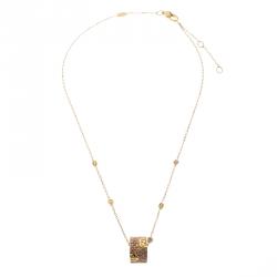 Gucci Icon Stardust Pink Sapphires 18k Rose Gold Pendant Necklace