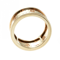 Gucci Icon 18k Yellow Gold Band Ring Size 56
