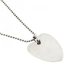 Pre Owned Gucci Sterling Silver Beads Heart Pendant Necklace