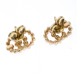 Gucci GG Running Multicolor Gemstones 18K Yellow Gold Stud Earrings