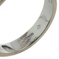 Gucci 18kt White Gold Icon Thin Band Size 56