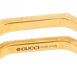 Gucci Running G 18K Yellow Gold Band Ring Size 51