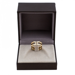 Gucci Running G 18K Yellow Gold Band Ring Size 51