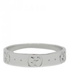 Gucci 18K White Gold Icon Ring Size 53