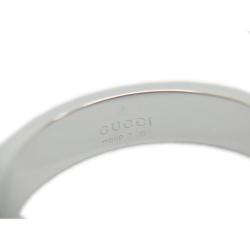 Gucci 18K White Gold Icon Ring Size 53