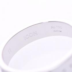 Gucci Icon Ring 18K White Gold Ring Size 51