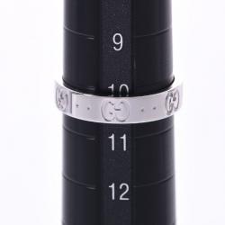 Gucci Icon Ring 18K White Gold Ring Size 51