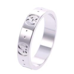 Gucci Icon Ring 18K White Gold Ring Size 51