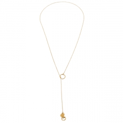 Gucci Horsebit 18K Yellow Gold Lariat Necklace