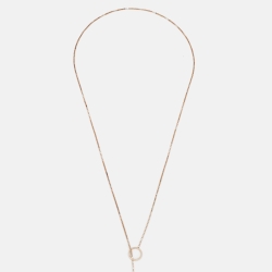 Gucci Link to Love 18K Rose Gold Lariat Necklace