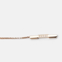 Gucci Link to Love 18K Rose Gold Lariat Necklace