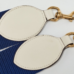 Pre Owned Gucci Off White Leather Mini Pearl Studded Broadway Bee Shoulder Bag