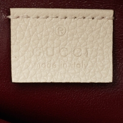 Gucci Off White Leather Medium Zumi Tote
