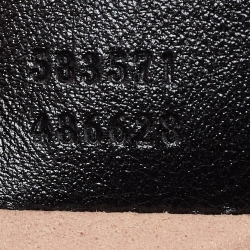 Pre Owned Gucci Black/Beige GG Matelassé Canvas and Leather Mini GG Marmont Top Handle Bag
