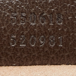 Pre Owned Gucci Brown GG Supreme Canvas and Leather Mini Ophidia Round Bag