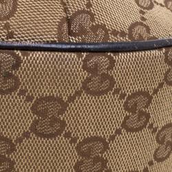 Pre Owned Gucci Beige GG Canvas New Ladies Web Hobo