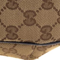 Pre Owned Gucci Beige GG Canvas New Ladies Web Hobo