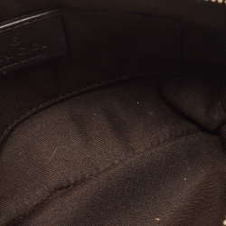 Pre Owned Gucci Beige/Brown GG Canvas Web Wristlet Pouch