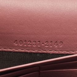 Gucci Pink/Beige GG Supreme Canvas Blooms Dionysus Wallet On Chain