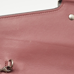 Gucci Pink/Beige GG Supreme Canvas Blooms Dionysus Wallet On Chain