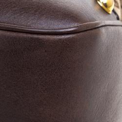 Pre Owned Gucci Beige/Brown GG Canvas and Leather Medium Jockey Hobo