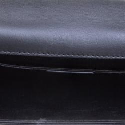 Pre Owned حقيبة كلاتش غوتشي قلاب ساتان سوداء