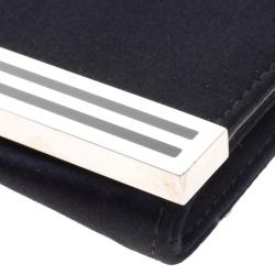 Pre Owned حقيبة كلاتش غوتشي قلاب ساتان سوداء