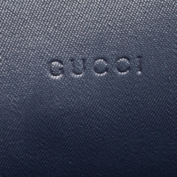 Pre Owned Gucci Navy Blue/Beige GG Supreme Canvas Blooms Reversible Tote