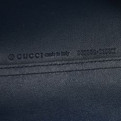 Pre Owned Gucci Navy Blue/Beige GG Supreme Canvas Blooms Reversible Tote